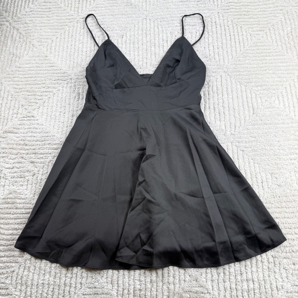 More To Come Mini Dress Women's Small Black Fit Flare Party LBD Skater Cocktail